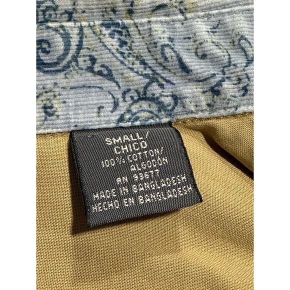 VTG St. John's Bay Corduroy Button Up Shirt Paisley Women's Size Small Blue - Picture 7 of 11